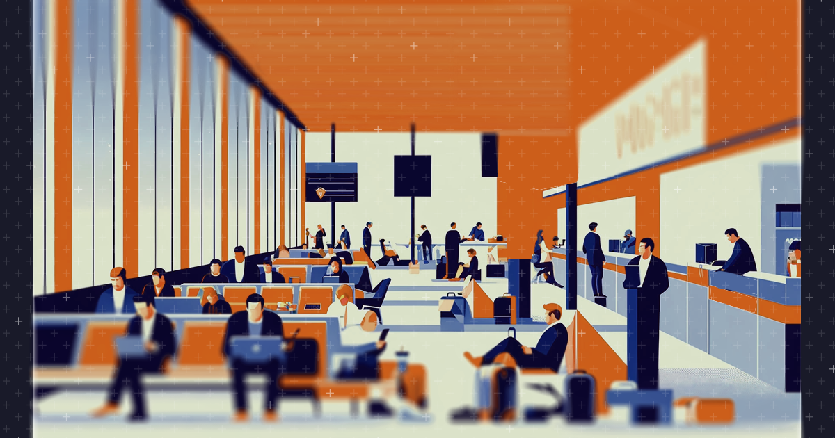 illustration of airport terminal